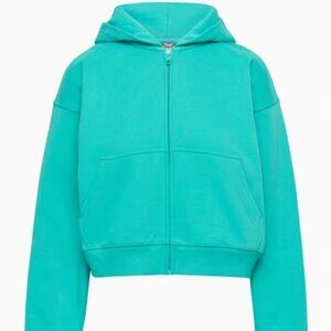 Tna Terry Fleece Boyfriend Boxy Zip Hoodie (Aqua Teal)